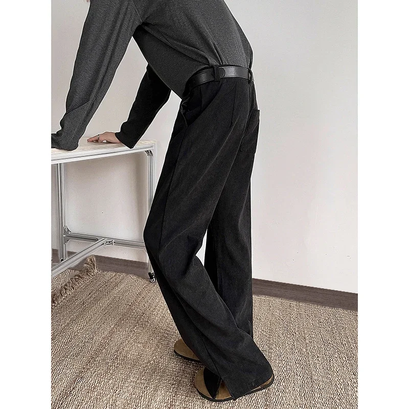 Cleanfit Old Money Style Men's Slit Design Flared Pants