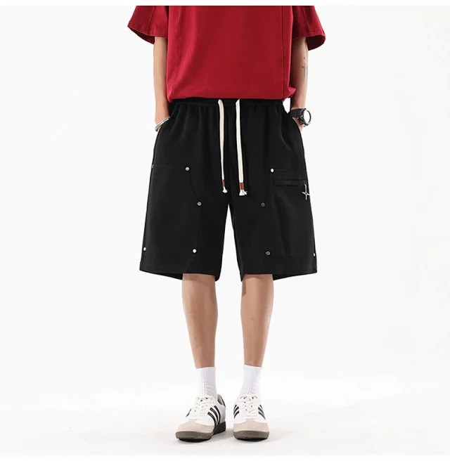 Men's Summer Trendy Loose Straight Athletic Shorts Detail