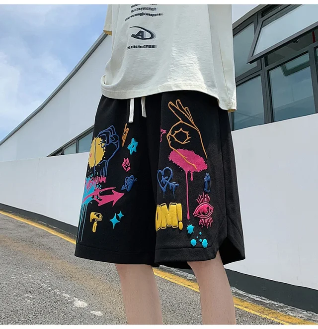 Men's Foam Print Sport Shorts Detail