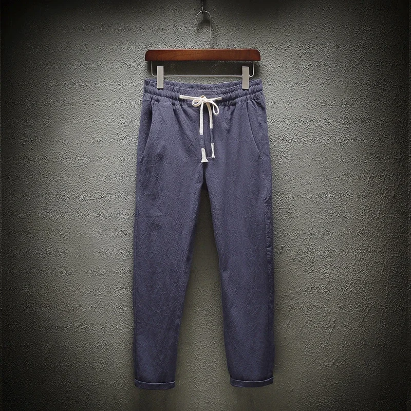 Teen Boys' Linen Loose Cropped Pants