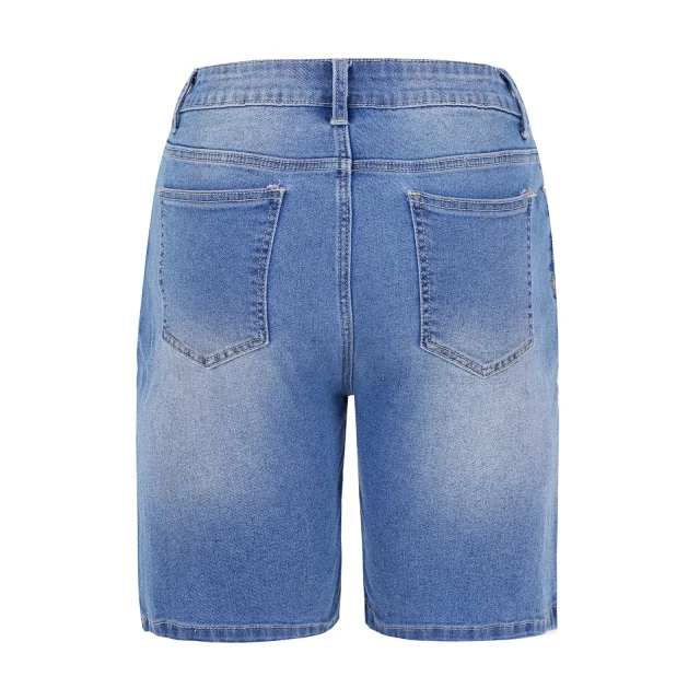 Factory Direct Fashion Slim Denim Capris for Women Detail
