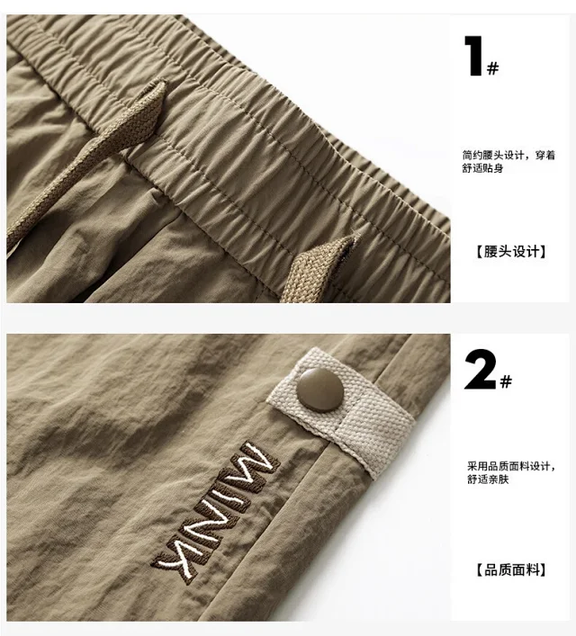 Men's Summer Retro Work Pants Detail