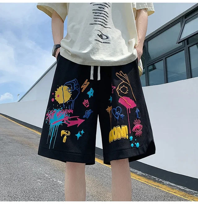 Men's Foam Print Sport Shorts Detail