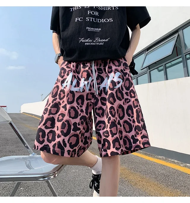 Men's Leopard Beach Shorts Detail
