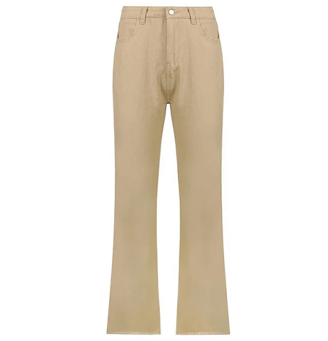 High-waist Slim Solid Jeans for Women Detail