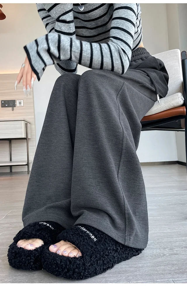 2025 Women's Cashmere Wide-Leg Pants Detail