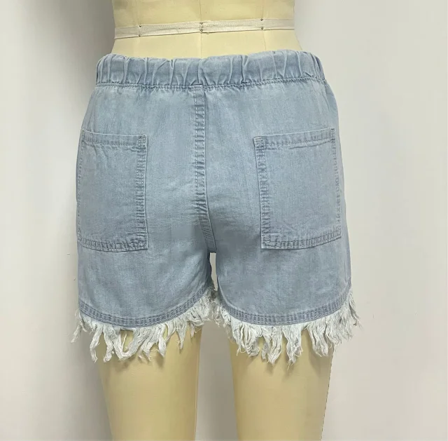 Tassel Denim Shorts for Women Detail