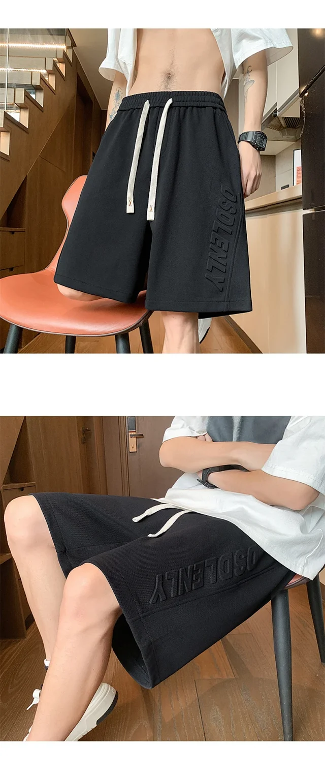 Men's Summer Pineapple Grid Athletic Shorts Detail