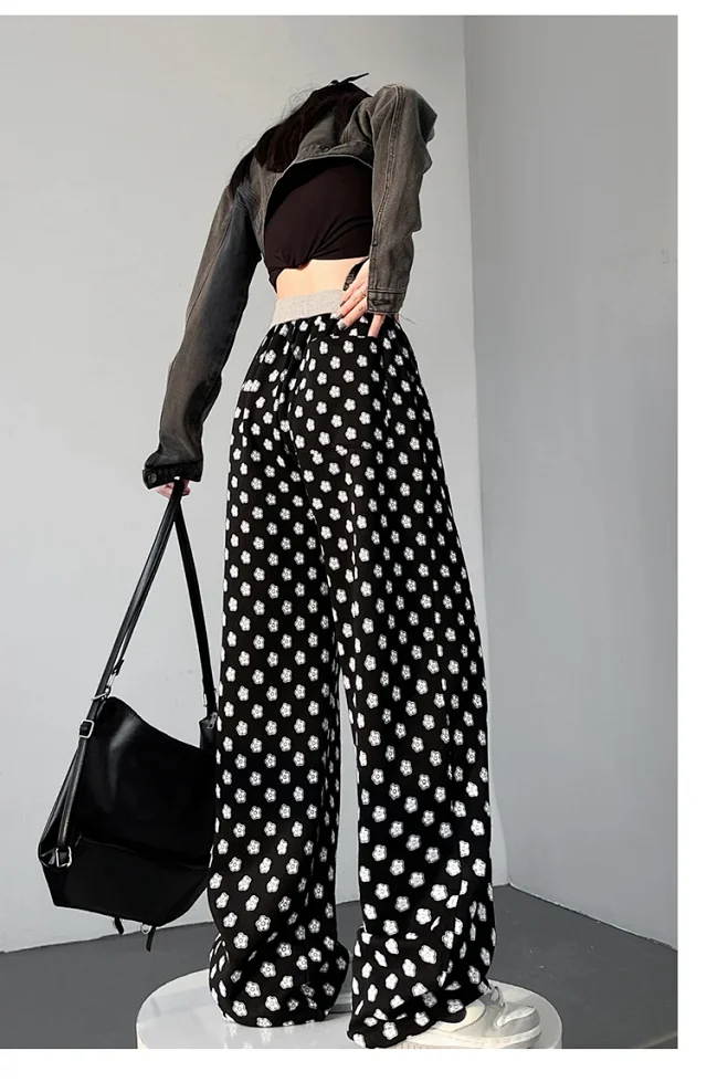 Women's High-waist Drawstring Wide-leg Pants (2025 Fall New) Detail