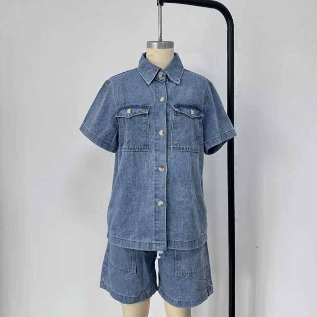 Temu Loose Retro Denim Set for Women Detail