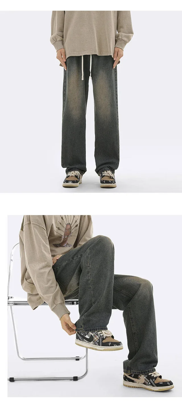 Men's Oversize Fleece Jeans Detail