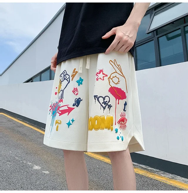 Men's Foam Print Sport Shorts Detail