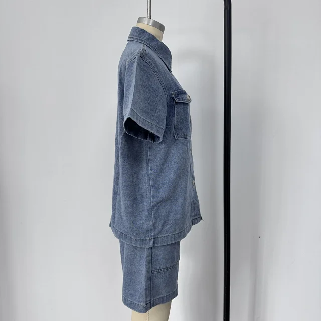 Temu Loose Retro Denim Set for Women Detail