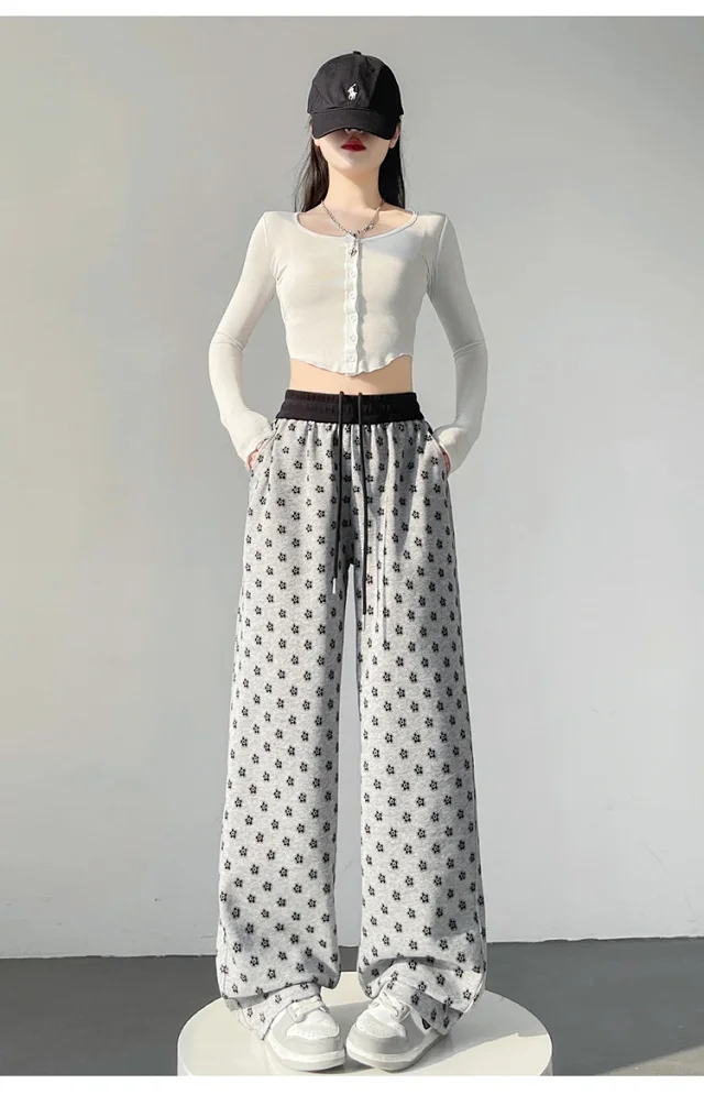 Women's High-waist Drawstring Wide-leg Pants (2025 Fall New) Detail
