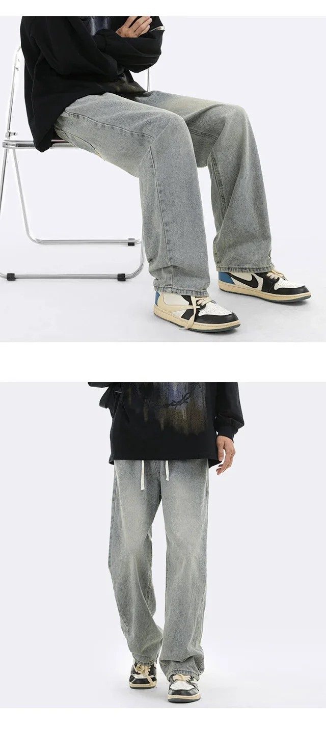 Men's Oversize Fleece Jeans Detail