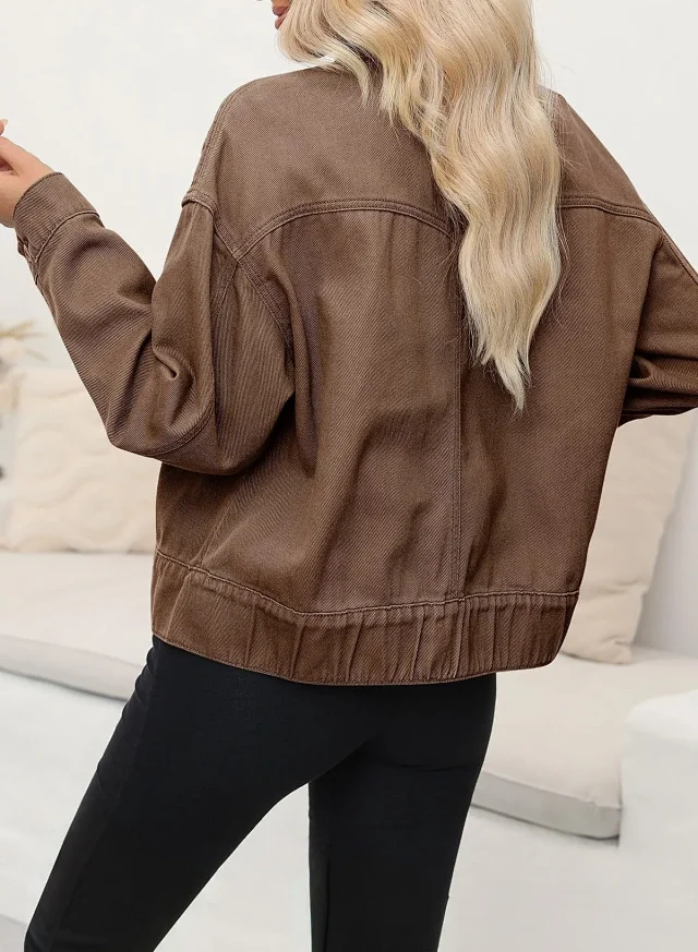 Women's Short Denim Jacket Detail