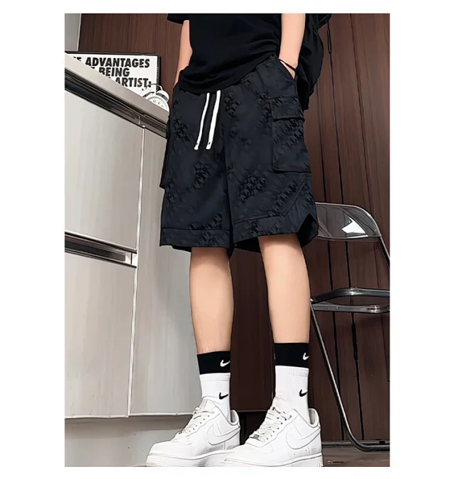 Men's Summer Printed Cargo Shorts Detail