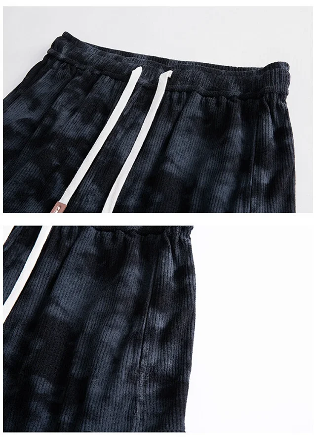 Men's Camo Tie-Dye Relaxed Cargo Shorts Detail