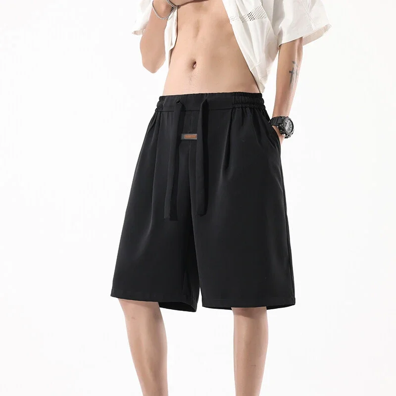 Men's Summer Printed Ice Silk Beach Shorts