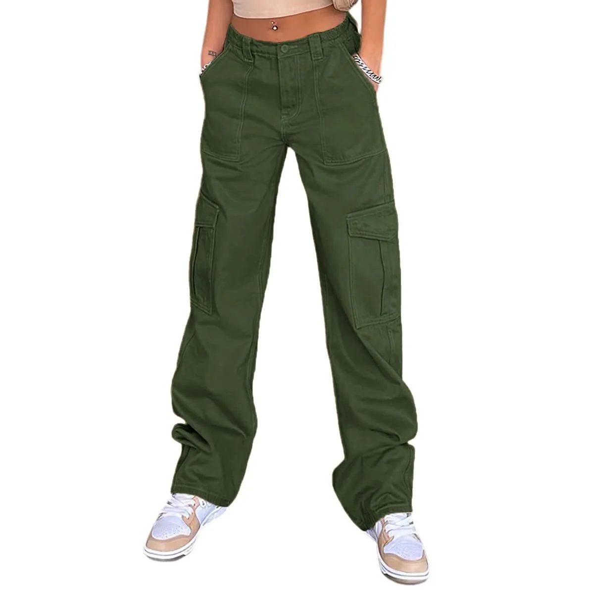 Factory - Direct High - Waist Slim Fit Cargo Pants for Women (US/EU)