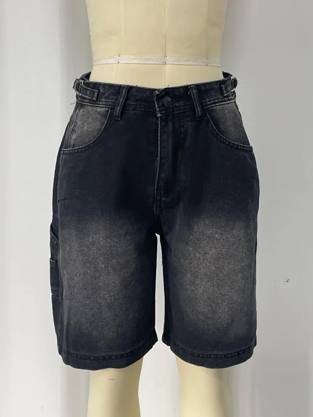 European&American Loose Denim Capris Detail