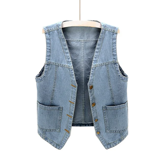 Women's Summer Denim Vest Detail