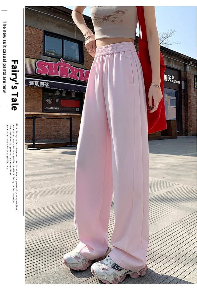 2025 Women's Slim Fit High - Waist Wide - Leg Pants Detail