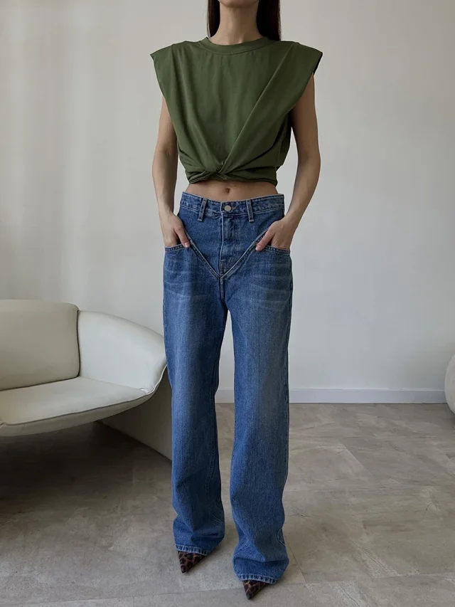 Aliexpress Loose Slim Denim Pants Detail