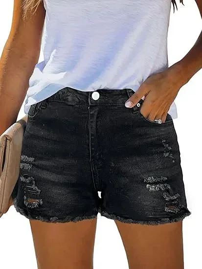 High-Waisted Denim Shorts 2025 Detail