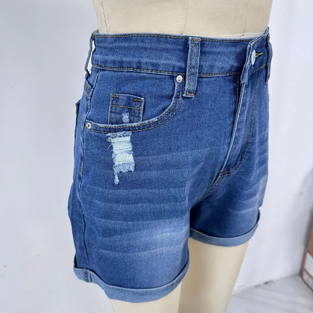 Women's Summer Denim Shorts Detail