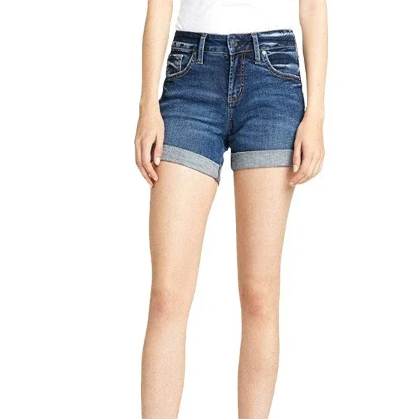 Retro High-Waisted Denim Shorts