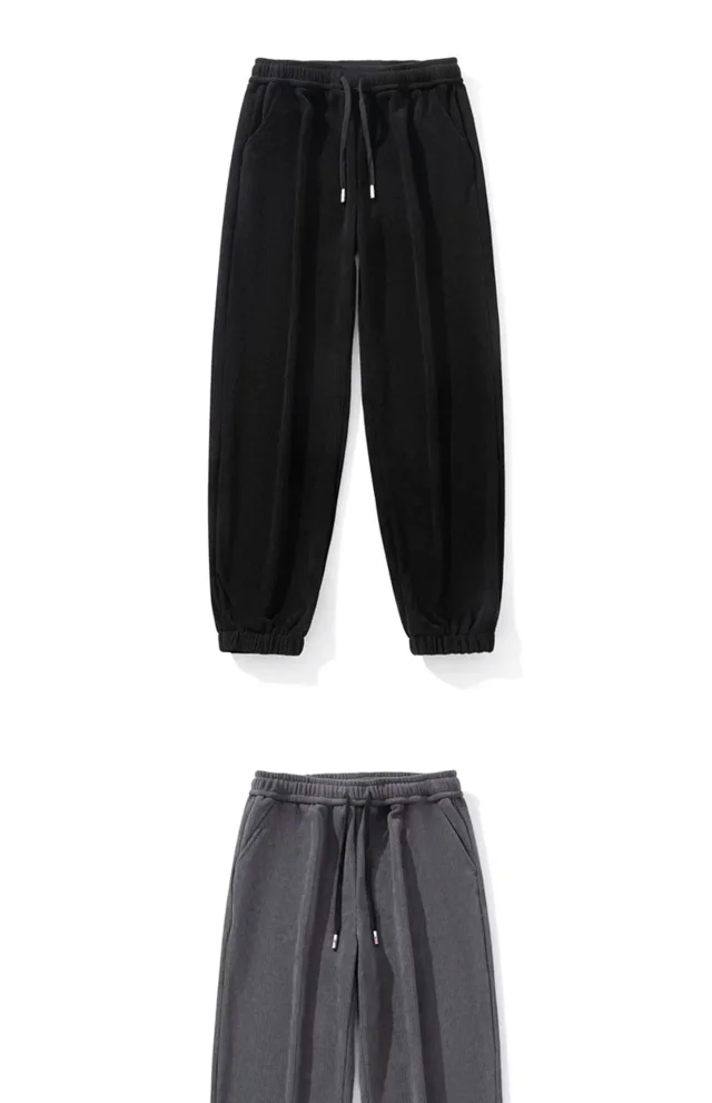 Men's Corduroy Soft Fleece-Lined Sweatpants Detail