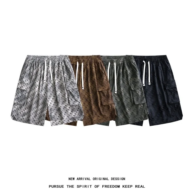 Full - Print Utility Shorts for Men