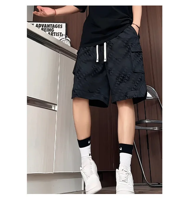 Men's Summer Printed Cargo Shorts Detail