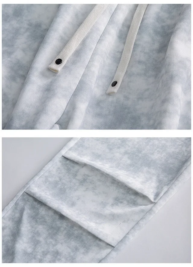 2025 Summer Tie - Dye Cargo Shorts Detail