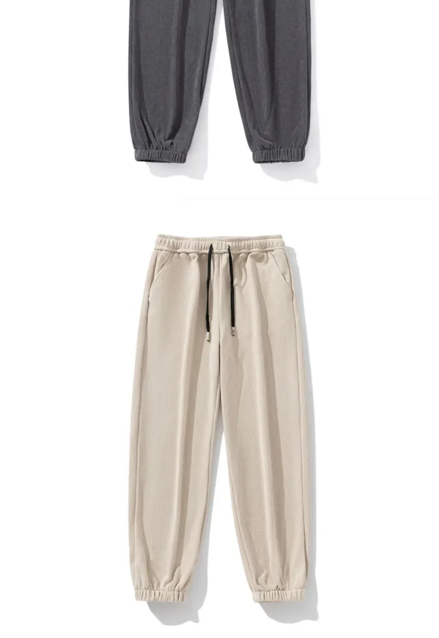 Men's Corduroy Soft Fleece-Lined Sweatpants Detail