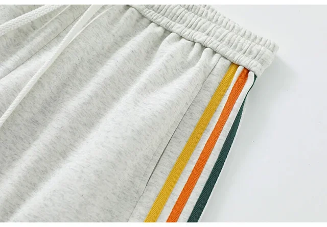 Men's Summer Basketball Shorts with Rainbow Ribbon Stripe Detail