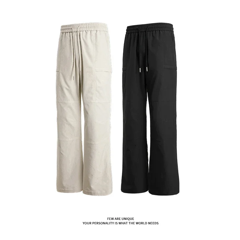 Beige Retro Cargo Pants - Men's Autumn New