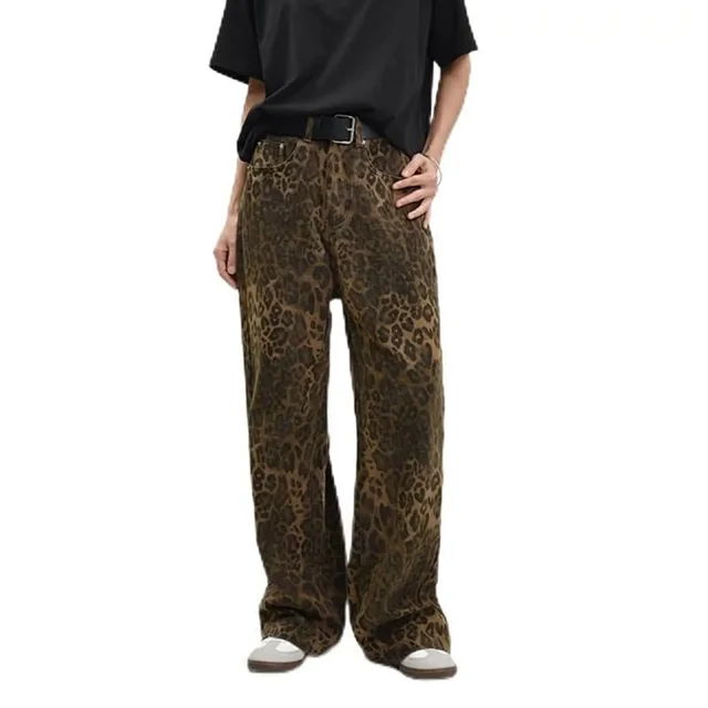 American Retro Leopard Jeans Detail