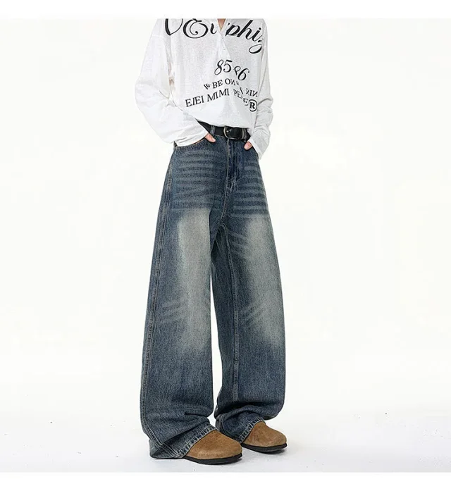 Men's Retro Long Jeans Detail