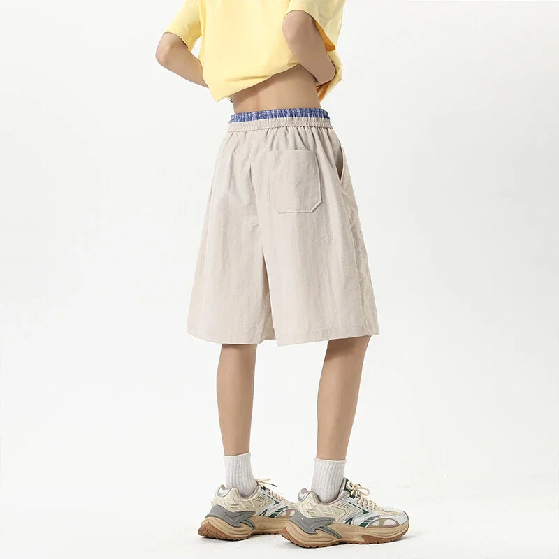 Men's Dachshund Embroidery Ice Silk Shorts 2025 Summer New