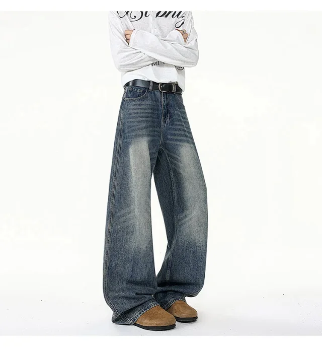 Men's Retro Long Jeans Detail