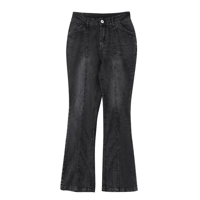 Western Women's Denim Low-rise Flared Pants Detail