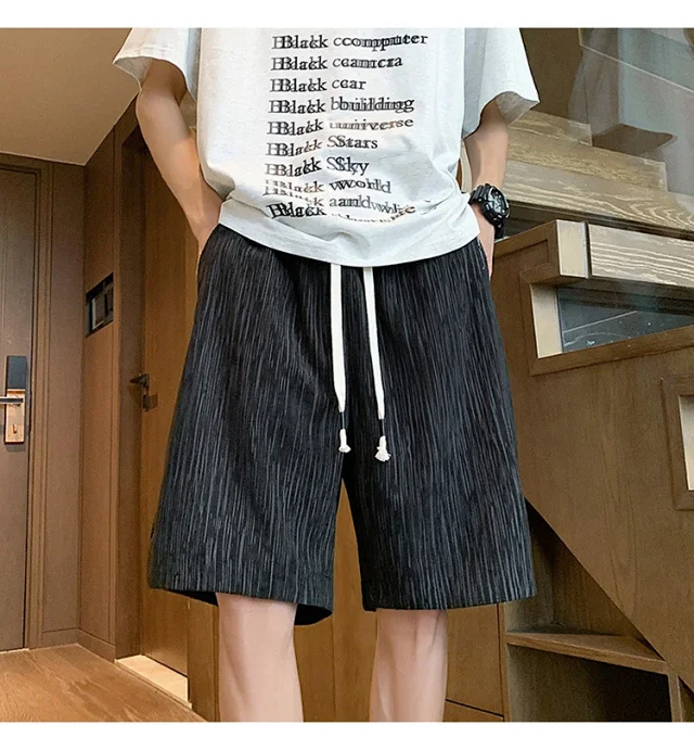 Men's Summer Textured Beach Shorts Detail
