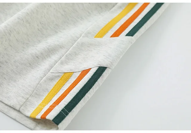 Men's Summer Basketball Shorts with Rainbow Ribbon Stripe Detail