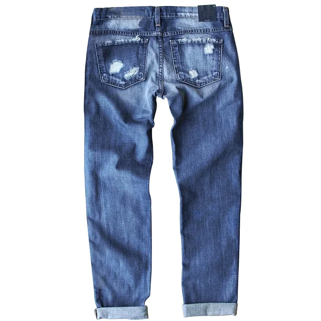 Fashion Slim Printed Denim Pants for Women Detail