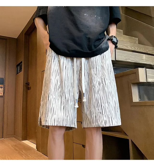 Men's Summer Textured Beach Shorts Detail
