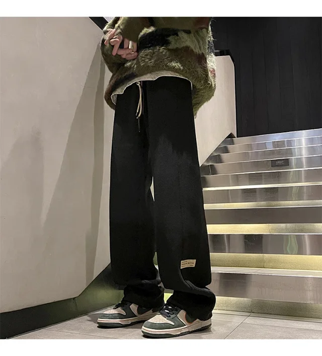 Men's Retro Oversize Wide-Leg Pants Detail