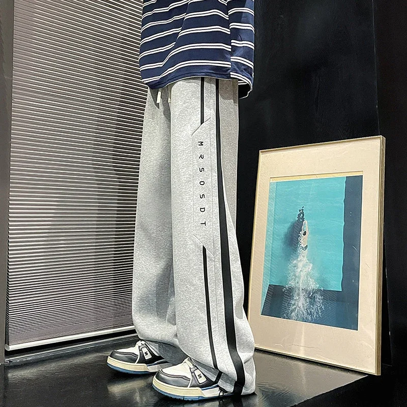 2025 Men's Sweatpants Oversize Loose Straight Trousers