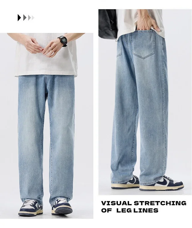 Men's 2025 Summer Tencel Straight Jeans Detail